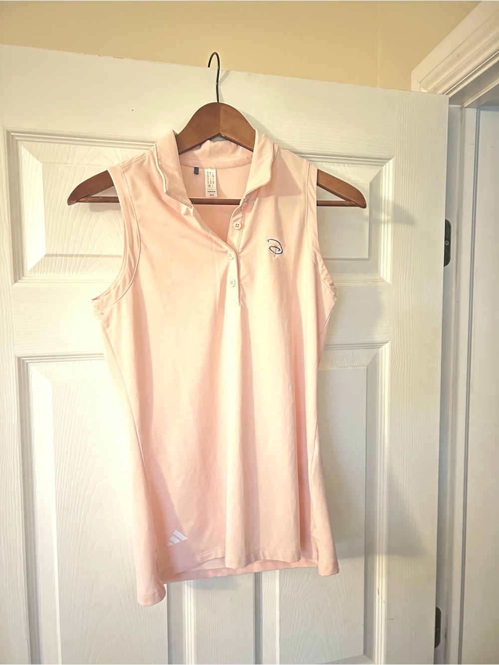 adidas Disney golf Light Pink Sleeveless Polo Tank Top